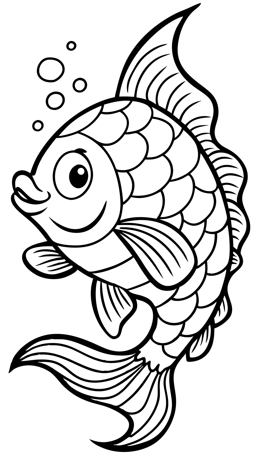 coloriage de poisson imprimé